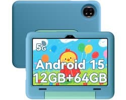Blackview Tab 20 Kids Tablet - Kindertablet - 12GB RAM - 64GB ROM - 10.1 inch - Android 15 - Ouderlijk Toezicht App - Oogzorgmodus - Inclusief Beschermhoes - Blauw