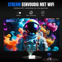 Chesto Beamer FULL HD (4K-Ondersteuning) - 12.000 lumen - Streamen vanaf je telefoon met wifi - Inclusief draagtas — thumbnail 3