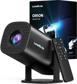 LumeWorks Orion Pro Mini Beamer Editie 2025 - Projector - 4K Support - Geschikt voor IOS en Android - Android 11 - Draagbaar - Thuisbioscoop - Zwart — thumbnail 1