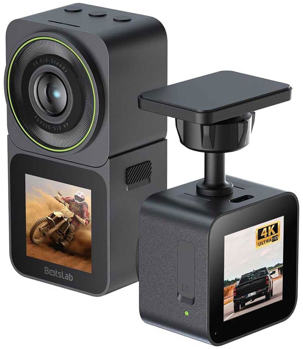 Botslab V9H 4K Wifi Dual screen battery dashcam - Oplaadbare batterij - Wifi met App - Parkeermodus - Dual 1,5 inch LCD scherm - 4K resolutie - dashcam voor auto — afbeelding 1