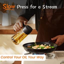 2-in-1 Olijfolie Sprayer - 470 ML - Glas - Olijfolie Fles met Giet- en Sprayfunctie - Olieverstuiver - Olie Pomp Cooking & Bakspray - Navulbaar Olie Glas - BBQ Accesoires - Airfryer - BPA-vrij - Voor Keuken, Barbecue, Salades - 2Stuk — thumbnail 14
