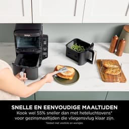 Verticale Friteuse met Dubbele Lades en 6 Kookfuncties, 7,6 Liter Inhoud, Energiesparend Design — thumbnail 4