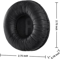 Geschikt voor JBL T450 BT, T500 BT, Tune 600, 510BT, JR300 hoofdtelefoons, comfortabele en zachte leren oorkappen met traagschuim en geluidsisolatie, zwart — thumbnail 2