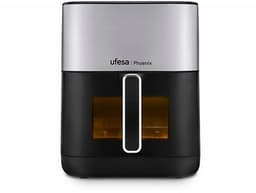 Ufesa Phoenix 6L Enkel Vrijstaand 1800 W Heteluchtfriteuse Zwart, Roestvrijstaal — thumbnail 3