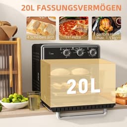 Multifunctionele Mini Oven 20L met Heißluftfunctie en 5 Modi — thumbnail 5
