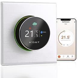 Slimme Thermostaat 2023 met WiFi - Programmeerbare Temperatuurregelaar voor Water/Gas Boiler - Mobiele App & Stembediening — thumbnail 1