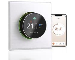 Slimme Thermostaat 2023 met WiFi - Programmeerbare Temperatuurregelaar voor Water/Gas Boiler - Mobiele App & Stembediening