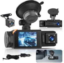 Dash Cam 1080P met 3 Kanalen, WiFi en Nachtzicht - Volledige HD Autobewakingscamera — thumbnail 1
