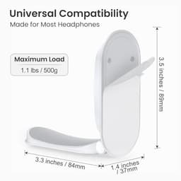 Opvouwbare Hoofdtelefoonstandaard met Zelfklevende Haak - Desk Organizer voor Hoofdtelefoons en Accessoires — thumbnail 4