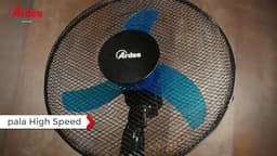 Krachtige en Stille Staande Ventilator met Oscillatie en Verstelbare Hoogte - 40 cm, 3 Snelheden — thumbnail 2