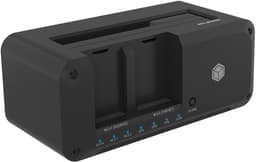 ICY BOX IB-2924MSCL-C31 Kloon- & Docking Station voor 2,5"/3,5" SATA & M.2 NVMe SSD – USB 3.2 Gen 2 Type-C®, tot 10 Gbit/s, one-touch stand-alone kloonfunctie, 3 gelijktijdige schijven, LED-status, plug & play — thumbnail 1