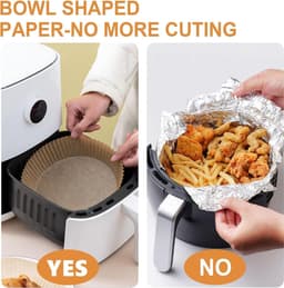 100 Airfryer bakvormen - Ronde bakvormen van 23 cm - Geschikt voor voedsel - BPA-vrij - Antiaanbak Airfryer pannen - Gemakkelijk schoon te maken - Geschikt voor Airfryers van 3-8 liter — thumbnail 2