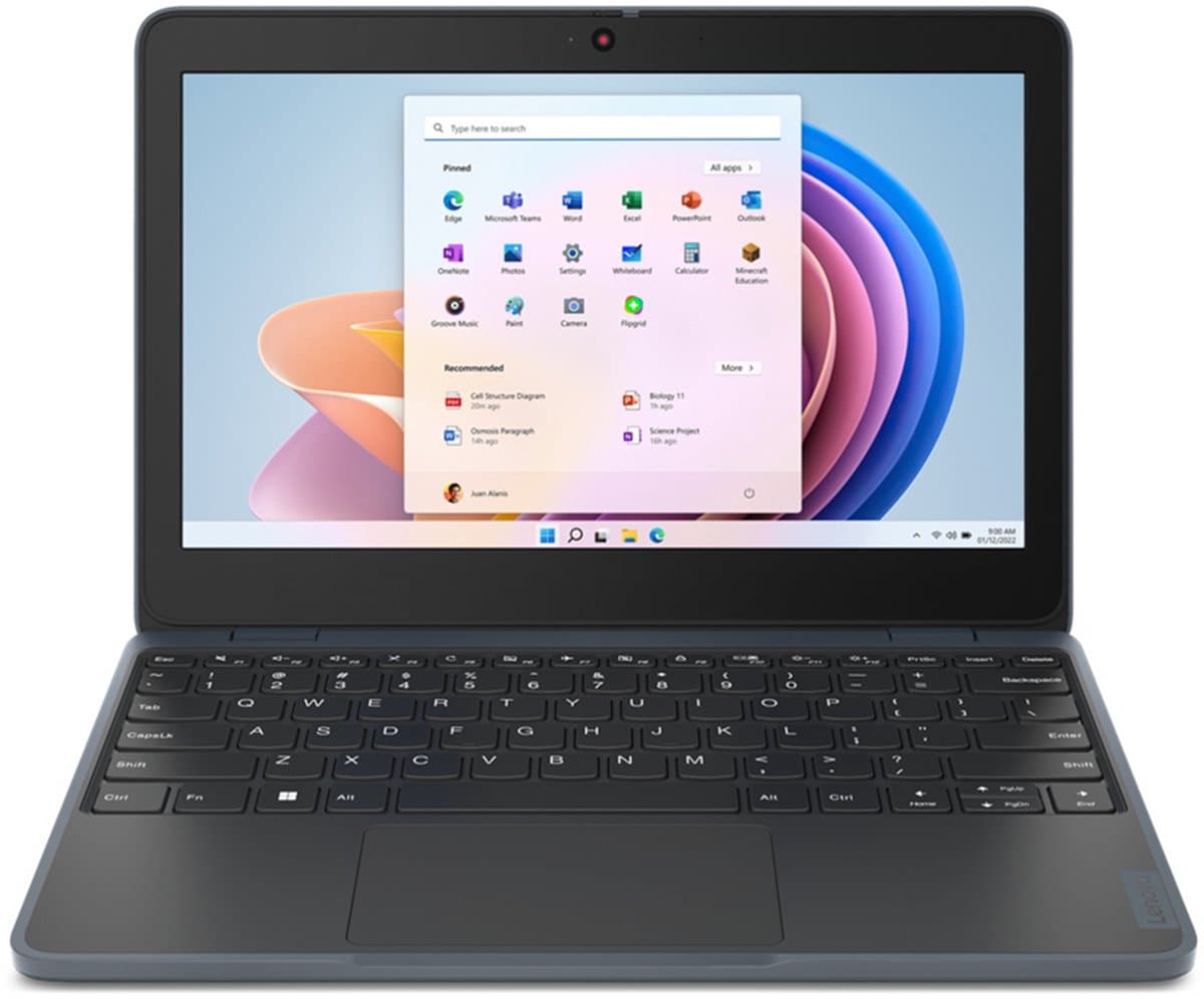 Lenovo Yoga 100W - 11.6 inch - Intel N100 - 4GB - 128GB SSD - Windows 11 — afbeelding 1