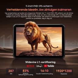 Blackview Active 7 - Tablet - 24GB RAM - 128GB ROM - Dual 4G SIM - 11 inch - 10000mAh - Octa Core - Android 15 Bluetooth 5.0 - NFC - OTG - Zwart — thumbnail 11