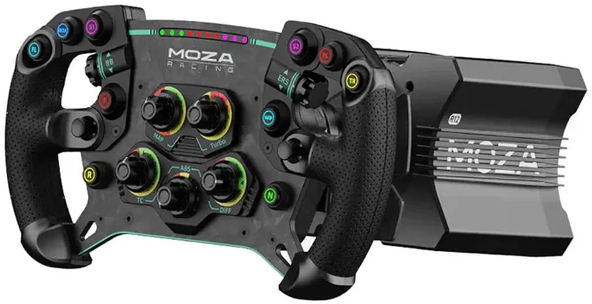 Moza Racing R12 V2 + GS V2P Stuurwiel Bundle – 12 Nm Direct Drive + 300 mm GT‑wiel - PC — afbeelding 1