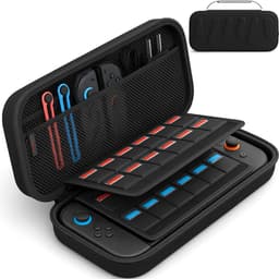 Sounix Case Geschikt voor Nintendo Switch 2 - Met opbergvak voor 24 games - Extra hoog Hoesje - Waterdicht en schokbestendig - Zwart — thumbnail 1