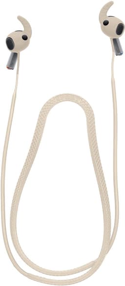 kwmobile Strap Compatible with Samsung Galaxy Buds 3 Pro - Silicone Cord Holder for Wireless Earphones - Beige — thumbnail 5