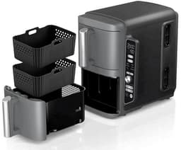 2 stuks Geschikt voor NINJA SL400 SL401 luchtfriteuse siliconen bakvormen Luchtfriteuse siliconen bakvormen Luchtfriteuse-accessoires - Zwart — thumbnail 2