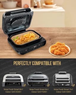 Geschikt voor Ninja Airfryer Liner, Rechthoekige Bakplaat FG551 6-in-1 Bakplaat Airfryer Accessoire Geschikt voor Ninja XL - 100 Vellen — thumbnail 4