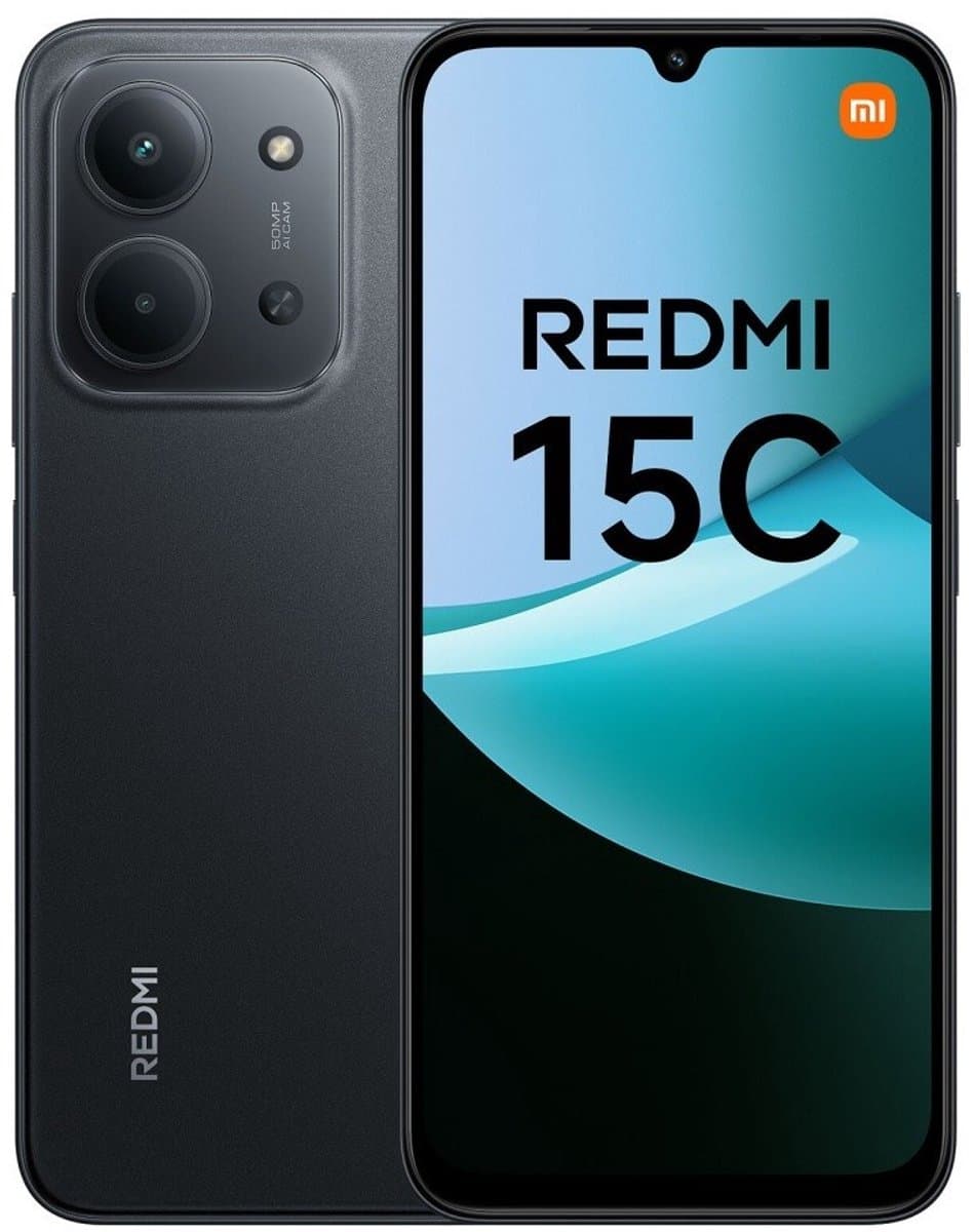 Smartphone-Redmi 15C-4GB+256GB-Middernacht Zwart — afbeelding 1