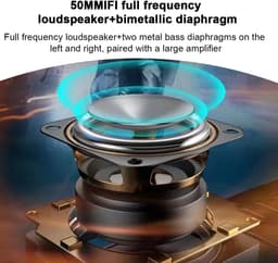 Crrynuo - Bluetooth Speaker - Smart AI Speaker - Draadloze Speaker - 11*8cm - 1 Stuk - Diepe Bas - Inggebouwde Batterij - Blauw — thumbnail 2