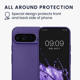 kwmobile metallic telefoonhoesje van TPU - geschikt voor Google Pixel 9 Pro - Flexible case voor smartphone - In metallic blauwpaars — thumbnail 8