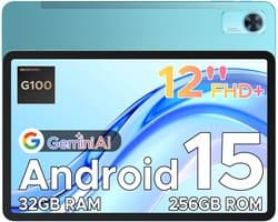 Doogee Tab E3+ -Tablet-Android 15- 12 inch 90Hz FHD+ - 4G LTE-Gemini AI-32GB ROM+256GB ROM（2TB TF）-Helio G100-8800mAh/18W-Vier luidsprekers-Face ID-5G Wi-Fi-A GPS-GPS-Blauw