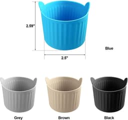 stuks Airfryer bakvormen Premium siliconen bakvormen van voedingskwaliteit Antiaanbak Airfryer accessoires Airfryer eiervormen voor eieren, cupcakes, muffins, pudding, eierpasteitjes, vla — thumbnail 5