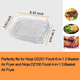 Geschikt voor Ninja Airfryer DZ201 - 3-laags toast/dehydrator frame - 304 roestvrij staal - dubbele heteluchtfriteuse accessoires — thumbnail 2