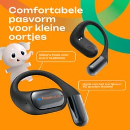 PowerLocus Mkids Koptelefoon voor Kinderen - Open Ear Koptelefoon - 85dB Veilig Geluid - Bluetooth 5.4 - Met Microfoon - Oranje — thumbnail 3