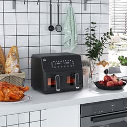 HOMCOM-Heißluftfritteuse-Stahl, Kunststoff-38,5L x 38B x 30,5H cm-Schwarz — thumbnail 7