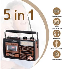 Cassette Speler - Walkman - Zwart en Bruin — thumbnail 2