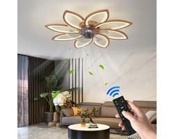 Plafondventilator met Verlichting - Met Afstandbediening - Stil in Gebruik - Stille Plafondventilator - Verlichting Woonkamer — afbeelding 1