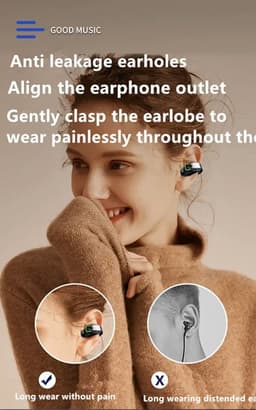 GD28 Bone Conduction TWS - hoofdtelefoon – Bluetooth 5.3 - Lichtgewicht - Oorclip - Headset - Sport - Games & Werk - Wit — thumbnail 2