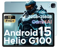 Doogee Tab E3 -Tablet-Android 15- 11 inch 90Hz FHD+ - 4G LTE-Gemini AI-32GB ROM+256GB ROM（2TB TF）-Helio G100-8800mAh/18W-Dubbele luidsprekers-Face ID-5G Wi-Fi-A GPS-GPS-Blauw