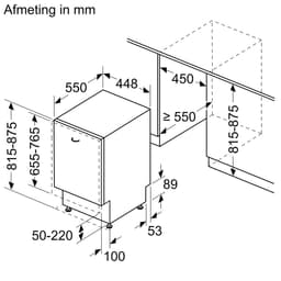 Siemens SR73EX25ME - iQ300 - Vaatwasser - Inbouwvaatwasser - Volledig integreerbaar - 45 cm - Energielabel B - Geschikt voor IKEA keuken - varioSpeed Plus je vaat tot wel drie keer zo snel schoon - Home Connect — thumbnail 2