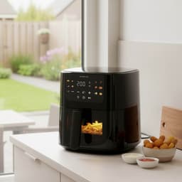 Inventum GF502HLDB Airfryer - 5L - Kijkvenster - 11 programma's - 70-200 °C - Tot 5 personen - Zwart — thumbnail 3
