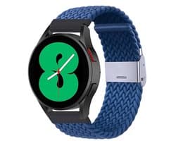 By Qubix - Geschikt voor Garmin bandje - Geschikt voor Garmin Venu 4 - 45mm - Braided nylon bandje - Blauw - Smartwatch bandje 22mm