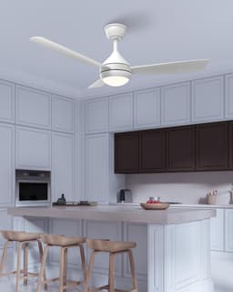 Plafondventilator met verlichting en afstandsbediening, stille 106 cm ventilator met 6 snelheden voor slaapkamer — thumbnail 4