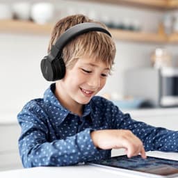 iPad Koptelefoon Kinderen - Hoofdtelefoon Kids Verstelbaar - On-Ear Volumebegrenzing - Zwart — thumbnail 5