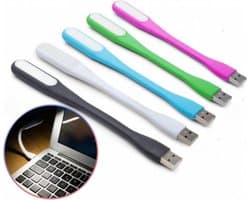 5X FLEXIBEL LED USB LAMPEN VOOR EEN TIENTJE -PC-LAPTOP-ALLE USB AANSLUITINGEN-POWERBANK-random levering