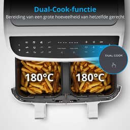 MEDION XXL Dubbele Airfryer P20 - 2 zones - 8,7 L - 2600 W - Wit — thumbnail 11