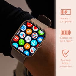 Nexvex® Elite Smartwatch voor Dames - Sporthorloge met Hartslagmeter - Bloeddrukmeter - Stappenteller - Sport Horloge met Belfunctie - Smart Watch Saturatiemeter - Zaklamp - Yoga - Bluetooth Activity Tracker - Android/iOS - 2.0 Inch - Rosé — thumbnail 4