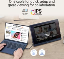 ASUS Zenscreen MB16QHG - 2K IPS Portable Monitor - 120hz - USB-C - 100% DCI-P3 - HDMI - 16 Inch — thumbnail 5