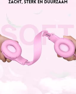 StayPowered Kinderheadset - De Ultieme Veilige en Comfortabele Hoofdtelefoon voor Kinderen - Hoge Audio Kwualiteit - Ingebouwde Volumeregelaar - Verstelbare en Opvouwbaar Ontwerp - Compact Ontwerp - Roze - Levering Sneller dan Aangegeven — thumbnail 4