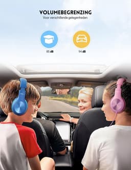 StayPowered Kinderheadset - De Ultieme Veilige en Comfortabele Hoofdtelefoon voor Kinderen - Hoge Audio Kwualiteit - Ingebouwde Volumeregelaar - Verstelbare en Opvouwbaar Ontwerp - Compact Ontwerp - Blauw - Levering Sneller dan Aangegeven — thumbnail 3