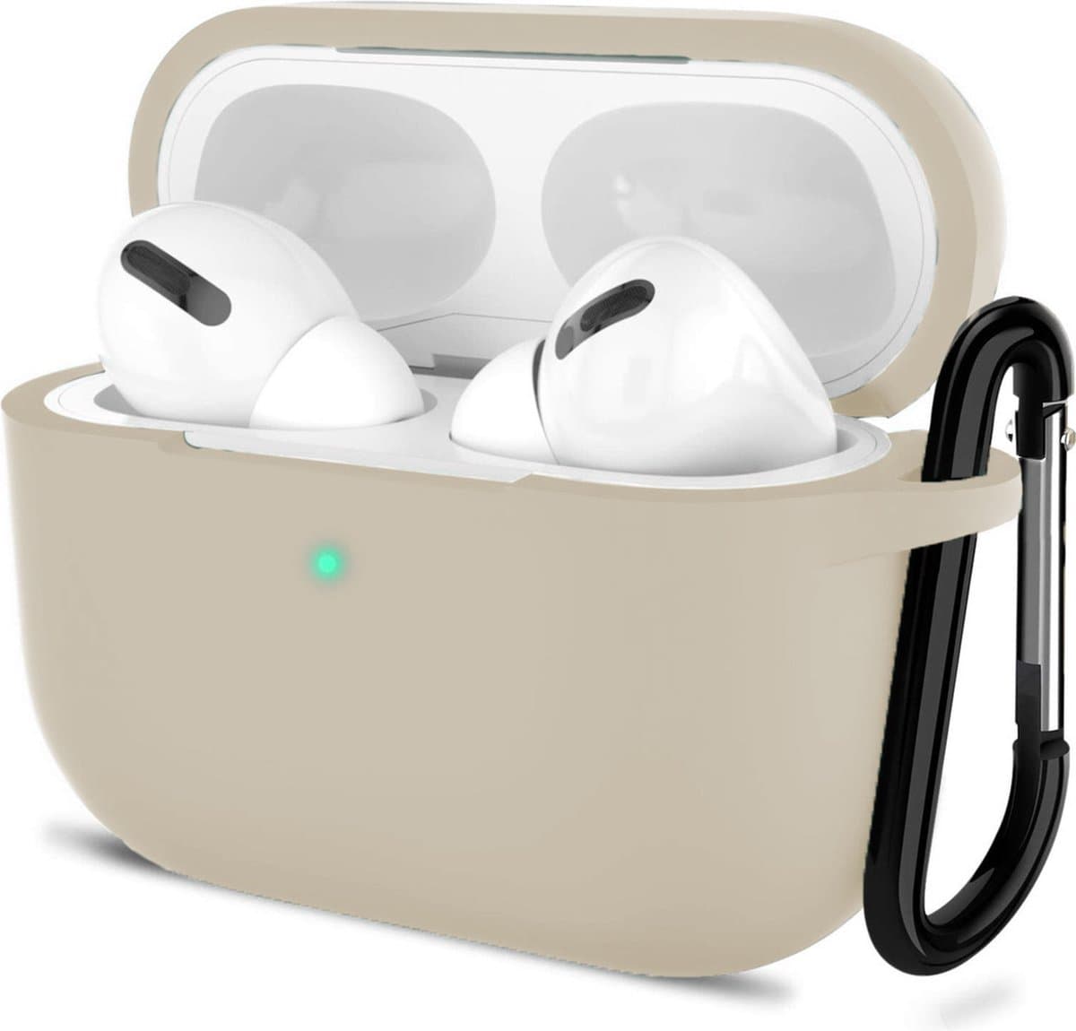 Shieldcase Case - beschermhoes geschikt voor Airpods Pro / 2 Pro silicone case - case geschikt voor Airpods Pro / Pro 2 hoesje - optimale bescherming - Beige — afbeelding 1