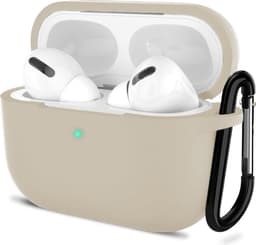 Shieldcase Case - beschermhoes geschikt voor Airpods Pro / 2 Pro silicone case - case geschikt voor Airpods Pro / Pro 2 hoesje - optimale bescherming - Beige — thumbnail 1