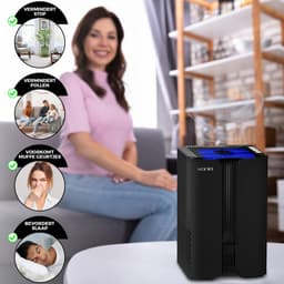 Vonia Luchtreiniger - Air purifier - Luchtreiniger met HEPA filter - Geschikt tot 40 m² - Luchtzuiveraar - Zwart — thumbnail 3