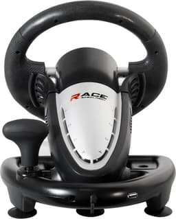 Spirit of Gamer Race Stuur – Geschikt voor PS4/PS3/Xbox One/Pc/Race Stuur – Race Stuur met Pedalen – Stevige Bevestiging – Race Stuur met Handschakelaar – 180 Graden Stuurhoek – Zwart — thumbnail 2